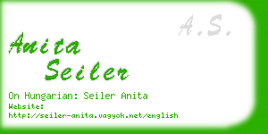 anita seiler business card